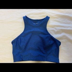 Blue Outdoor Voices Cropped Razorback Bra Top